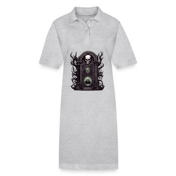 Radio / Analog / Music / Frequency / Speakers - Stanley/Stella PAIGER Organic Women’s Polo Dress - heather grey - Front