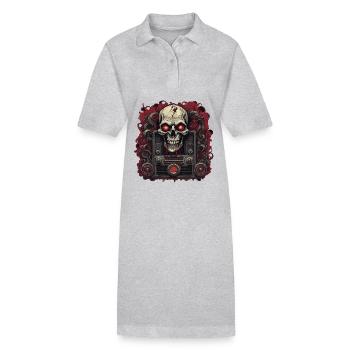 Radio / Analog / Music / Frequency / Speakers - Stanley/Stella PAIGER Organic Women’s Polo Dress - heather grey - Front