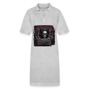 Radio / Analog / Music / Frequency / Speakers - Stanley/Stella PAIGER Organic Women’s Polo Dress - heather grey - Front