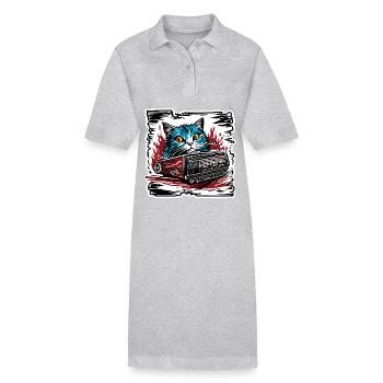 Radio / Analog / Music / Frequency / Speakers - Stanley/Stella PAIGER Organic Women’s Polo Dress - heather grey - Front