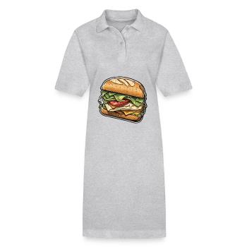 Sandwich / Belegtes Brot / Essen / Lebensmittel - Stanley/Stella Frauen Bio-Polokleid PAIGER - Grau meliert - Vorne
