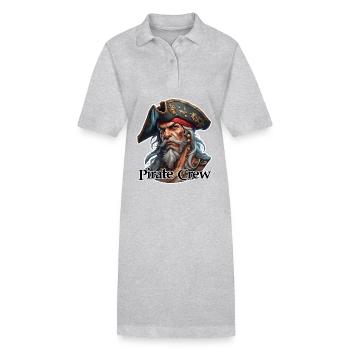 Pirat / Ahoi / Anker / Kapitän / Totenkopf / Rum - Stanley/Stella Frauen Bio-Polokleid PAIGER - Grau meliert - Vorne