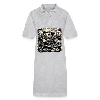 Car / Vehicle / Passenger Car / Mobile / Old Timer / Driving - Stanley/Stella PAIGER Organic Women’s Polo Dress - heather grey - Front