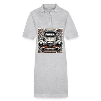 Car / Vehicle / Passenger Car / Mobile / Old Timer / Driving - Stanley/Stella PAIGER Organic Women’s Polo Dress - heather grey - Front