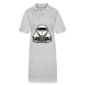 Car / Vehicle / Passenger Car / Mobile / Old Timer / Driving - Stanley/Stella PAIGER Organic Women’s Polo Dress - heather grey - Front