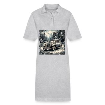 Car / Vehicle / Passenger Car / Mobile / Old Timer / Driving - Stanley/Stella PAIGER Organic Women’s Polo Dress - heather grey - Front