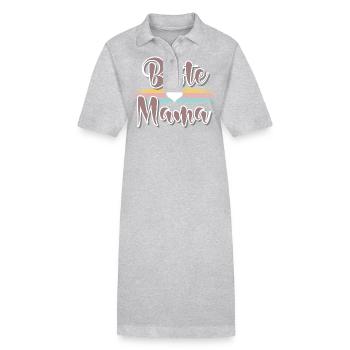 Mama - Stanley/Stella Frauen Bio-Polokleid PAIGER - Grau meliert - Vorne
