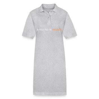 Ich kann nicht Urlaub machen - Stanley/Stella Frauen Bio-Polokleid PAIGER - Grau meliert - Vorne