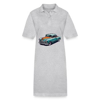 Car / Vehicle / Passenger Car / Mobile / Old Timer / Driving - Stanley/Stella PAIGER Organic Women’s Polo Dress - heather grey - Front