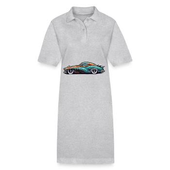 Car / Vehicle / Passenger Car / Mobile / Old Timer / Driving - Stanley/Stella PAIGER Organic Women’s Polo Dress - heather grey - Front