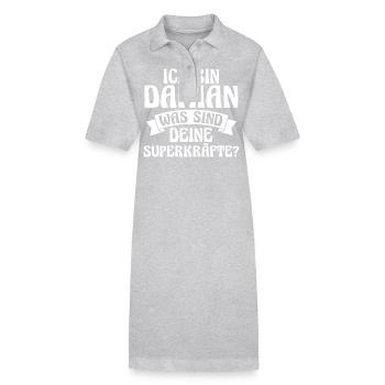 Vorname Damian - Stanley/Stella Frauen Bio-Polokleid PAIGER - Grau meliert - Vorne