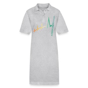 Flûte Heartbeat Flûte - Robe polo bio PAIGER Stanley/Stella Femme - gris chiné - Devant