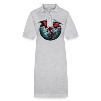 Planète Dragon Dragon - Robe polo bio PAIGER Stanley/Stella Femme - gris chiné - Devant