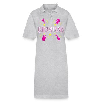 Reine du Chaos - Robe polo bio PAIGER Stanley/Stella Femme - gris chiné - Devant