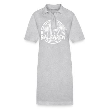 Vacances Îles Baléares - Robe polo bio PAIGER Stanley/Stella Femme - gris chiné - Devant