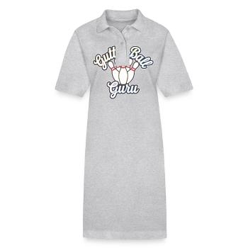 Gutter Ball Guru 12 - Stanley/Stella Frauen Bio-Polokleid PAIGER - Grau meliert - Vorne