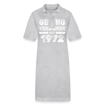 1972 - Stanley/Stella PAIGER Organic Women’s Polo Dress - heather grey - Front