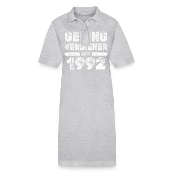 1992 - Stanley/Stella PAIGER Organic Women’s Polo Dress - heather grey - Front