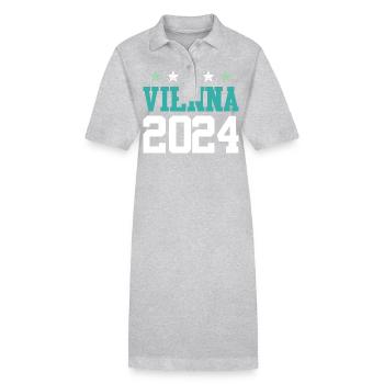 Vienne 2024 Vienne Visites - Robe polo bio PAIGER Stanley/Stella Femme - gris chiné - Devant