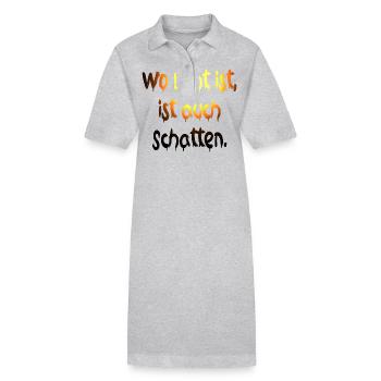 Where there is light there is also shadow - Stanley/Stella PAIGER Organic Women’s Polo Dress - heather grey - Front