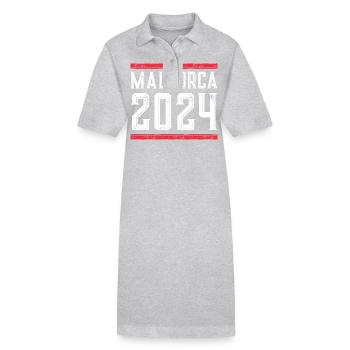 Jours fériés à Majorque 2024 - Robe polo bio PAIGER Stanley/Stella Femme - gris chiné - Devant
