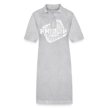 Phillip as a birth - Stanley/Stella PAIGER Organic Women’s Polo Dress - heather grey - Front