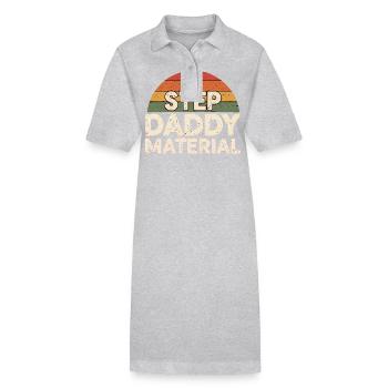 Step Daddy Material 18 - Stanley/Stella Frauen Bio-Polokleid PAIGER - Grau meliert - Vorne
