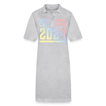 Californie 2024 Coloré - Robe polo bio PAIGER Stanley/Stella Femme - gris chiné - Devant