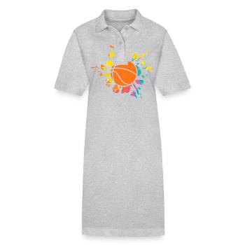 Basketballspieler Basketball - Stanley/Stella Frauen Bio-Polokleid PAIGER - Grau meliert - Vorne