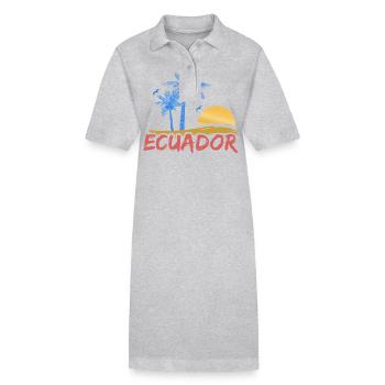 Strand Ecuador - Stanley/Stella Frauen Bio-Polokleid PAIGER - Grau meliert - Vorne