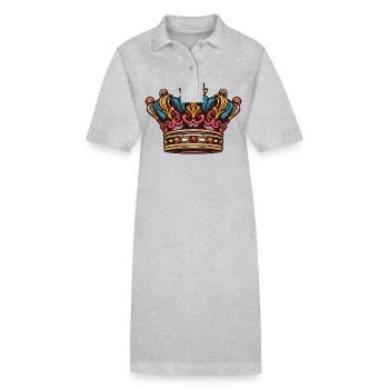 Majesté Couronne Couronne - Robe polo bio PAIGER Stanley/Stella Femme - gris chiné - Devant