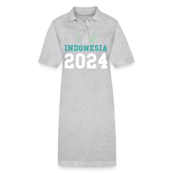Indonesien 2024 Krone - Stanley/Stella Frauen Bio-Polokleid PAIGER - Grau meliert - Vorne