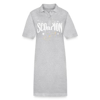 Signe astro scorpion - Robe polo bio PAIGER Stanley/Stella Femme - gris chiné - Devant