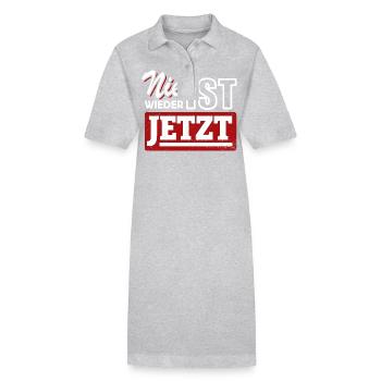 Nie wieder ist jetzt - Gegen Rechts, gegen Hetze - Stanley/Stella Frauen Bio-Polokleid PAIGER - Grau meliert - Vorne