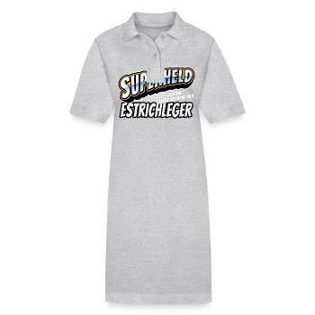 Superheld, clever getarnt als Estrichleger - Stanley/Stella Frauen Bio-Polokleid PAIGER - Grau meliert - Vorne