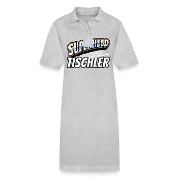 Superheld, clever getarnt als Tischler - Stanley/Stella Frauen Bio-Polokleid PAIGER - Grau meliert - Vorne