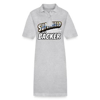 Superheld, clever getarnt als Bäcker - Stanley/Stella Frauen Bio-Polokleid PAIGER - Grau meliert - Vorne