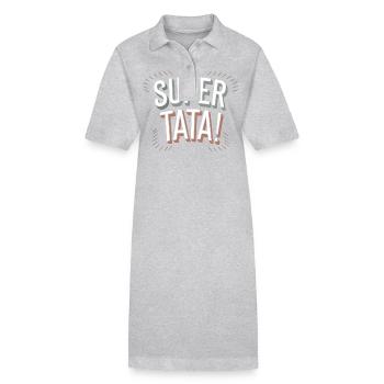 Super tata - Robe polo bio PAIGER Stanley/Stella Femme - gris chiné - Devant