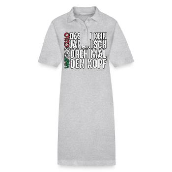 Italien Italiener Vaffanculo - Stanley/Stella Frauen Bio-Polokleid PAIGER - Grau meliert - Vorne