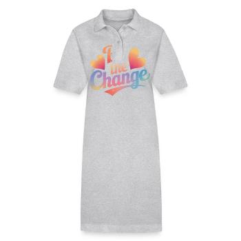 Altruisme Don désintéressé Donner d’école - Robe polo bio PAIGER Stanley/Stella Femme - gris chiné - Devant