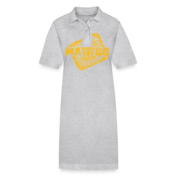 Poussière d’étoile Matteo - Robe polo bio PAIGER Stanley/Stella Femme - gris chiné - Devant