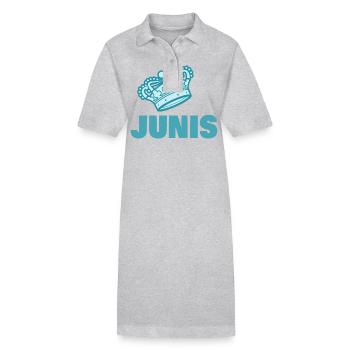 Geschenk für Junis - Stanley/Stella Frauen Bio-Polokleid PAIGER - Grau meliert - Vorne