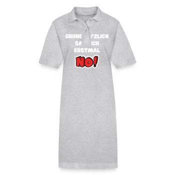 Avant de demander Pas Drôle Humour Cadeaux Drôle - Robe polo bio PAIGER Stanley/Stella Femme - gris chiné - Devant