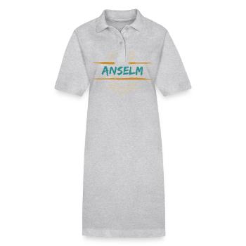 Geschenk für Anselm - Stanley/Stella Frauen Bio-Polokleid PAIGER - Grau meliert - Vorne