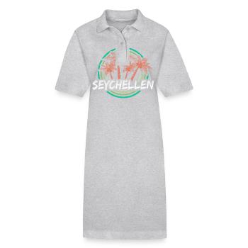 Seychellen als Urlaub - Stanley/Stella Frauen Bio-Polokleid PAIGER - Grau meliert - Vorne
