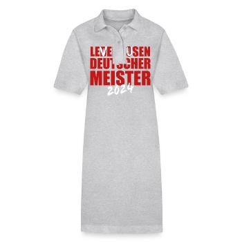 Leverkusen - Deutscher Meister 2024 - Stanley/Stella Frauen Bio-Polokleid PAIGER - Grau meliert - Vorne