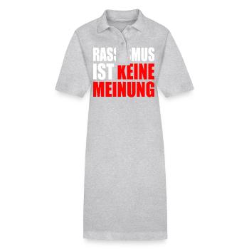 rassismus ist kein meinung - Stanley/Stella Frauen Bio-Polokleid PAIGER - Grau meliert - Vorne