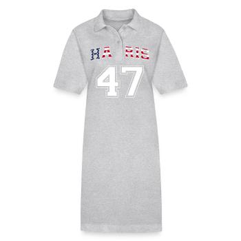 Harris 47e présidente - Kamala Harris 2024 Pour - Robe polo bio PAIGER Stanley/Stella Femme - gris chiné - Devant