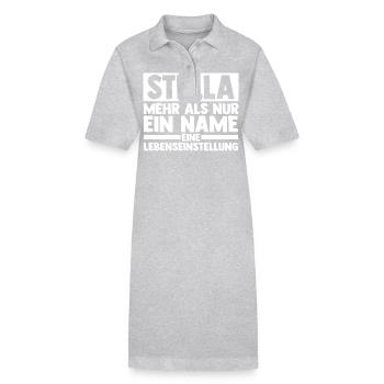 Prénom Stella - Robe polo bio PAIGER Stanley/Stella Femme - gris chiné - Devant