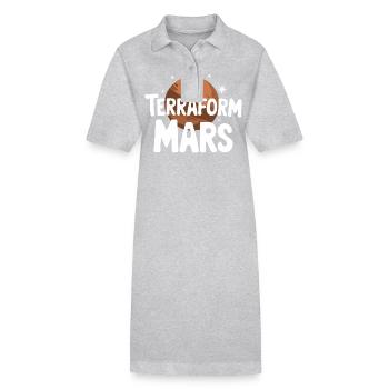 Mars Planet Planeten Sonnensystem - Stanley/Stella Frauen Bio-Polokleid PAIGER - Grau meliert - Vorne